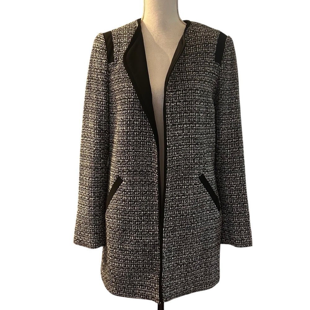 NWT Dalia Collection City Fit Mid Length Tweed‎ Blazer Jacket Women’s SZ Small